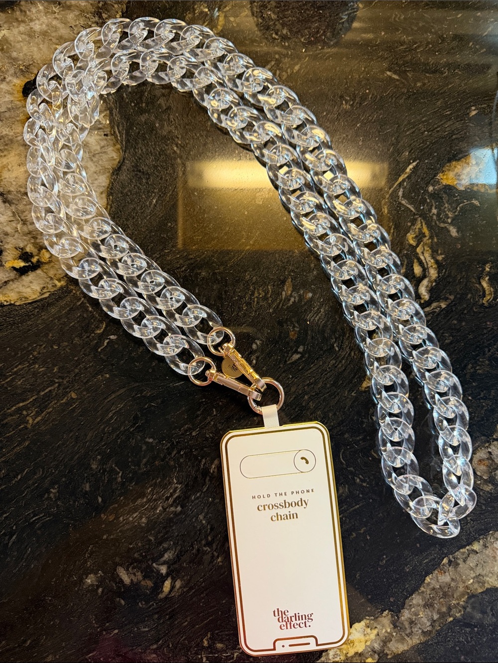 Crossbody Phone Chain Clear NWT